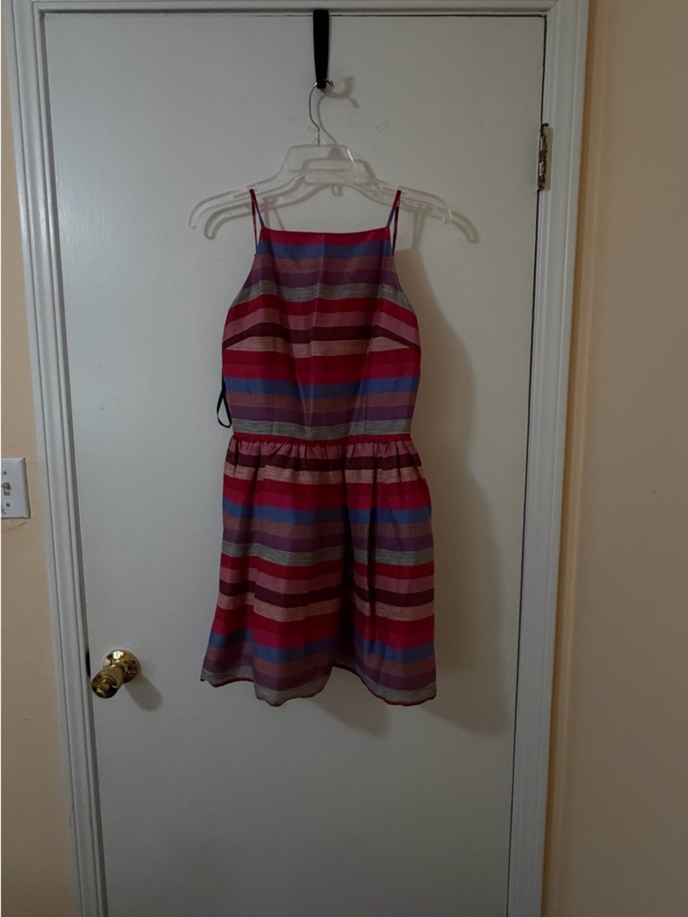 bebe Striped Pink, Blue & Purple Sundress